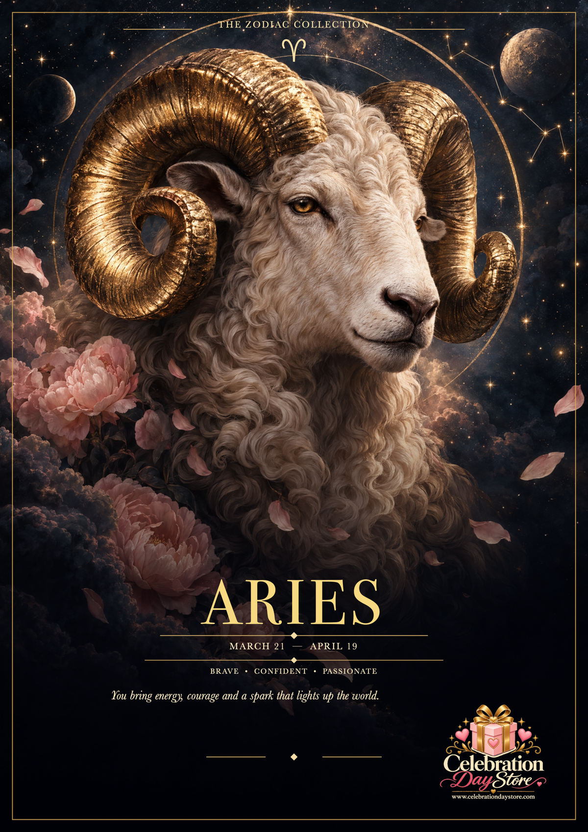 Aries Zodiac A4 poster