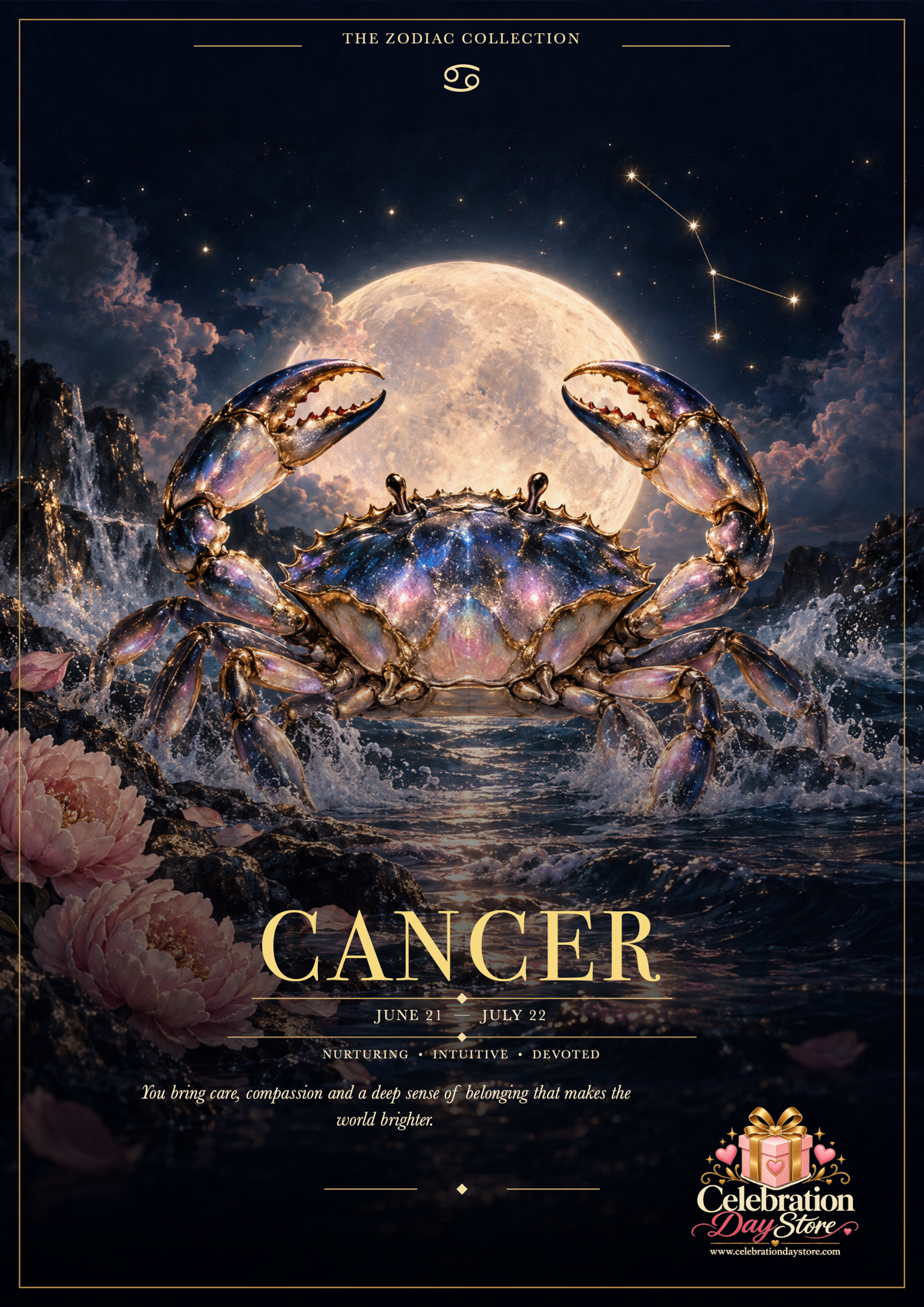Cancer Zodiac A4 poster