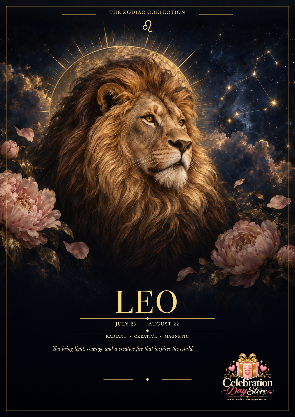 Leo Zodiac A4 poster