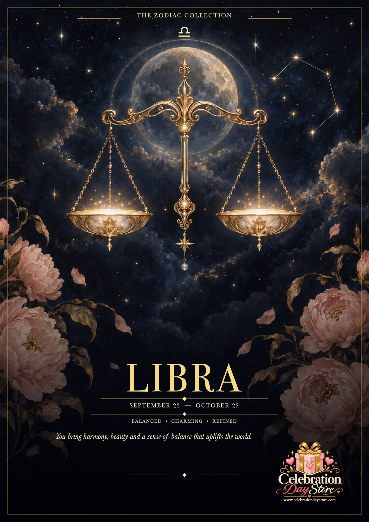 Libra Zodiac A4 poster