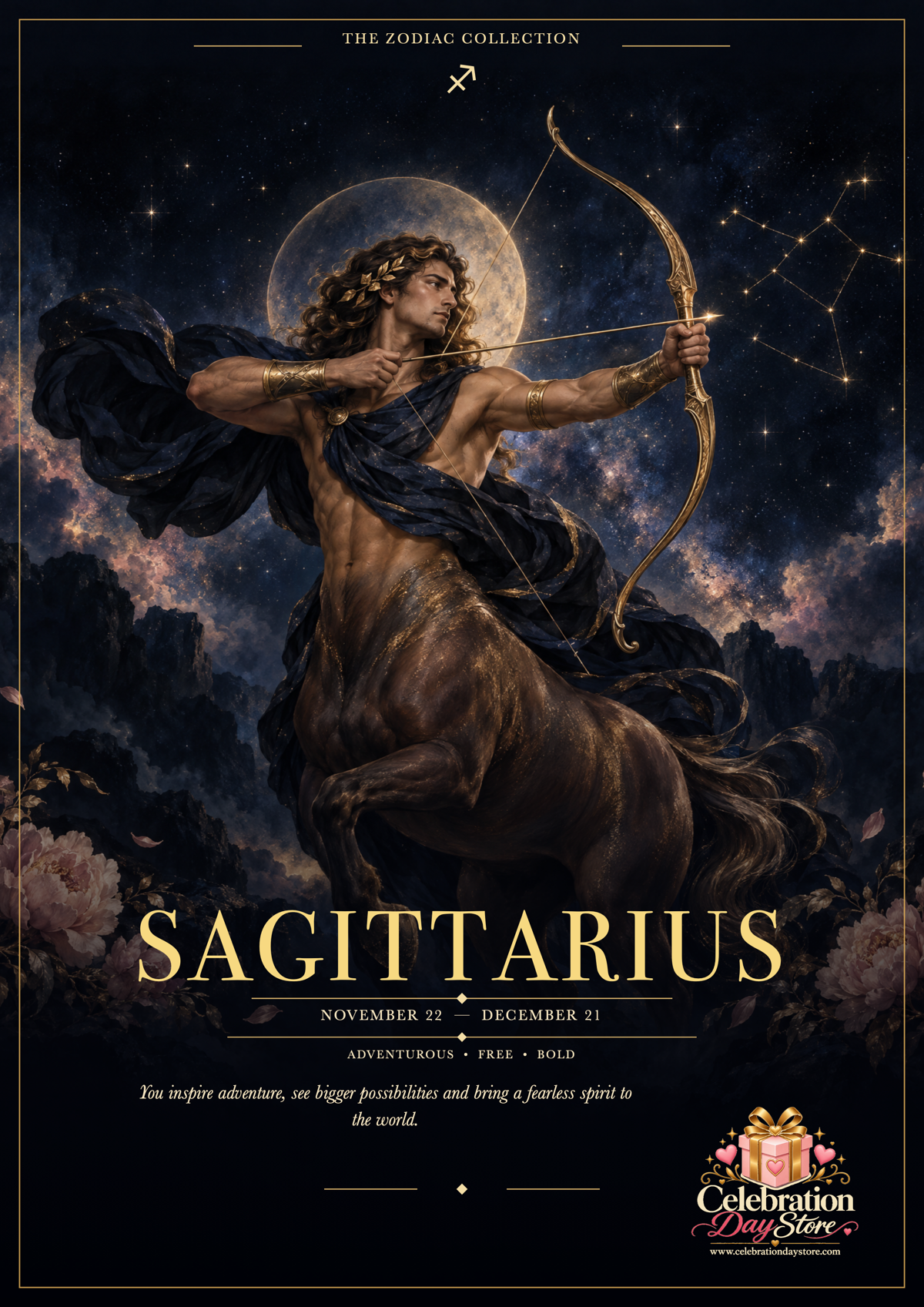 Sagittarius Zodiac A4 poster