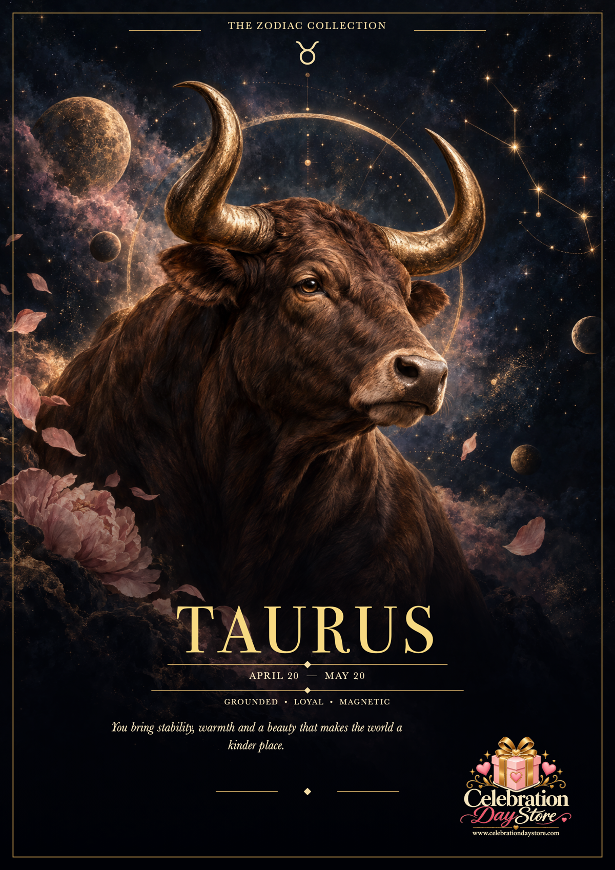 Taurus Zodiac A4 poster